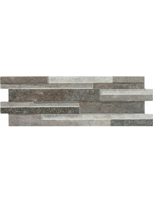 Πλακάκι Γρανίτης Τύπου Πέτρας Επένδυσης AZTECA Grafito 17X52